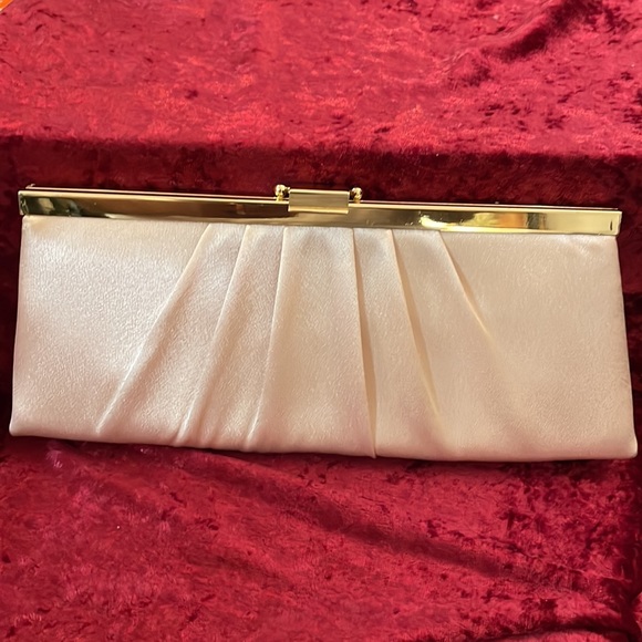 Satin Beige Evening Bag - Picture 3 of 3